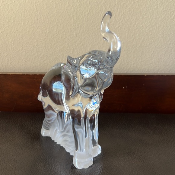 Vintage Lenox Fine Crystal Elephant w/Trunk Up Made in Germany - Picture 3 of 7